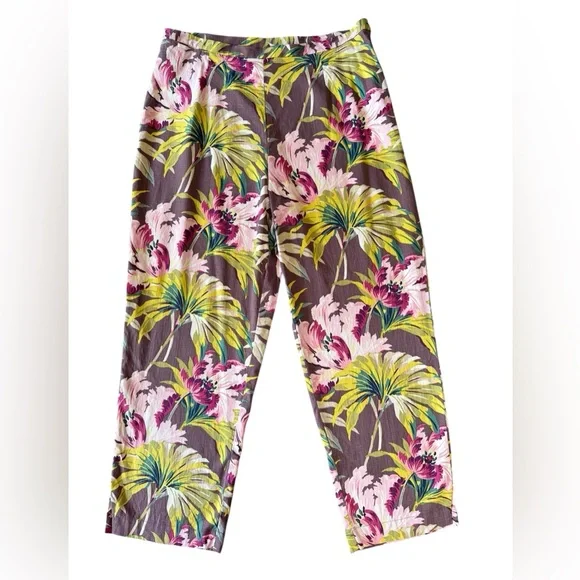 Tommy Bahama Women’s Hawaiian
Coastal Gardens Stretch Silk Crop Pants Size 8 - Picture 1 of 14